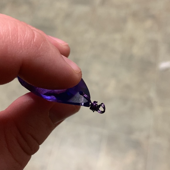 Purple Crystal Pendent - Picture 3 of 3